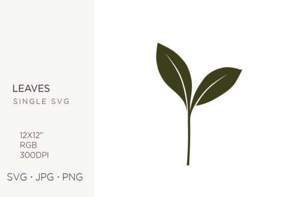 Black Leaves Silhouette Clipart: Graphics & Icons for Digital Sellers