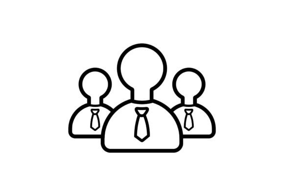 Business Team Outline Icon Graphics and Icons
