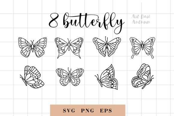 Butterflies Graphics for Crafts