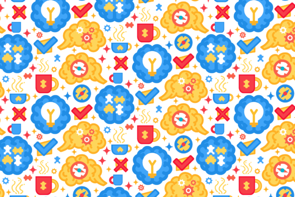 Creative Brain Pattern: Graphics for Branding & Illustrations