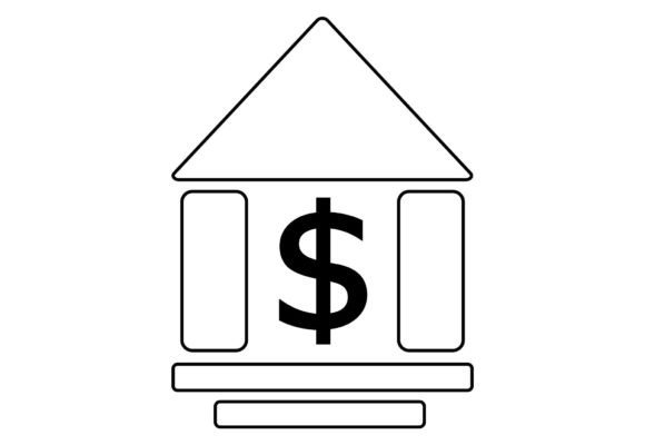 Graphic Design Asset: Glyph Bank Icon Design