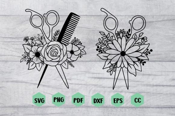 Hairstylist Svg, Floral Hairdresser Svg