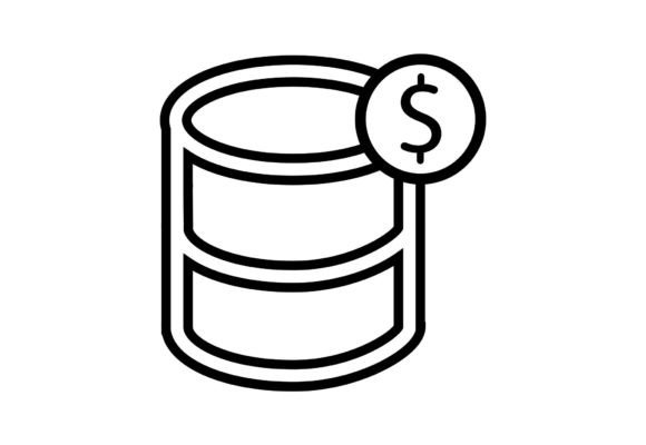 Oil Ton Outline Drawing: Graphics and Icons for Modern Design