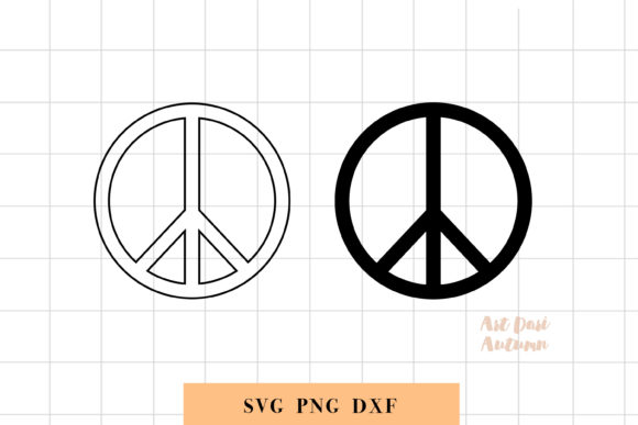 Peace Sign SVG DXF for Graphics and Crafts