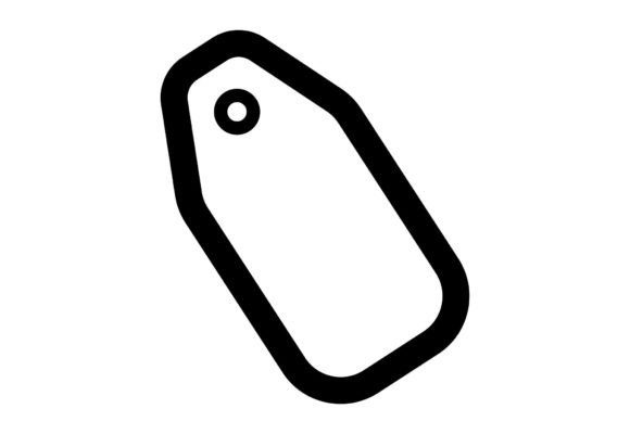 Price Tag Label Glyph Icon Design Graphics and Icons