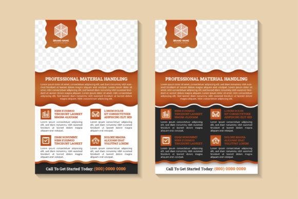 Professional Material Handling Flyer Ver: Graphics and Print Templates