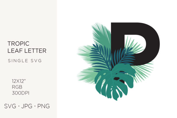 Tropic Leaves, Palm Leaf Letter P